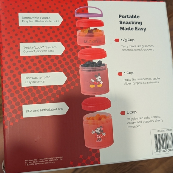 Disney Mickey and Friends Colorful Snack Containers - Picture 2 of 2